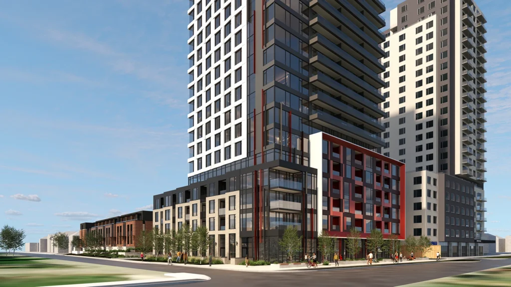 Exterior rendering of 1950 Scott Street in Ottawa
